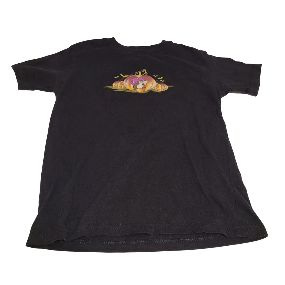Buc-ee's Halloween Graphic Tee Kids S Black Haunt It Pumpkin Shirt Spooky Fall